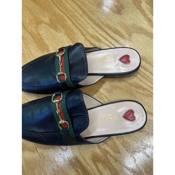 Gucci Princetown Slippers Women's 6.5 Black Leather Slip-On Walking Shoes L1 - Picture 5 of 15